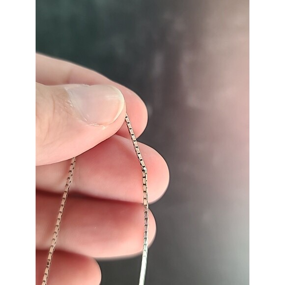 Extra Long 925 Sterling Silver Box Chain Necklace Vintage Italy, READ - Picture 10 of 10